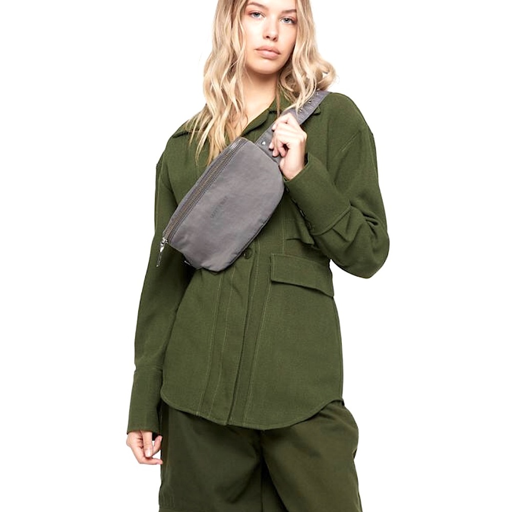 Matt & Nat Grey Fanny Pack Oam Wik Waistbag Silver